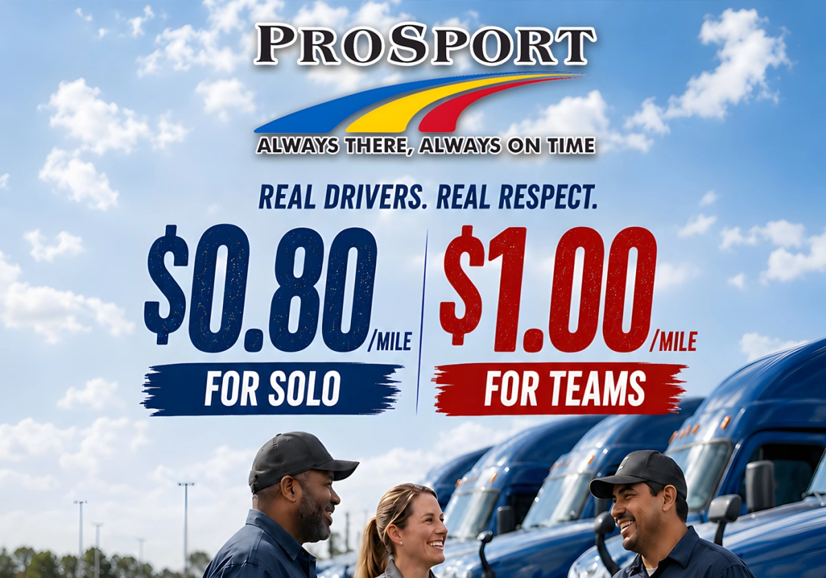 Real Drivers, Real Respect: ProSport Express Pays Top Dollar for Solo and Team Drivers - ProSport Express Chicago Trucking Company
